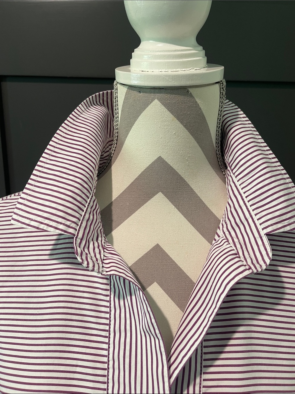 Hinson Wu Luxury Designer Aileen Striped Button Blouse Size S - Picture 2 of 8
